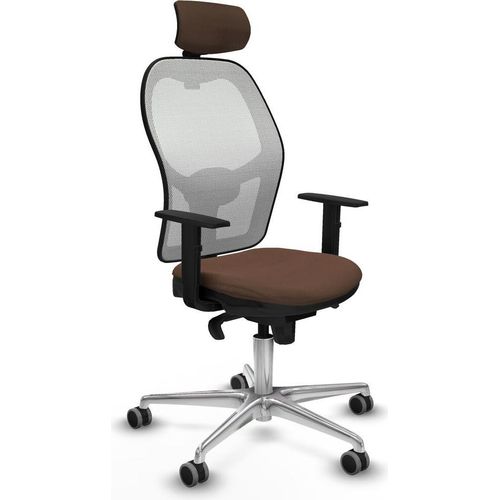Bürostuhl mit Kopfstütze Piqueras y Crespo 1D086G2 Weiß Dunkelbraun