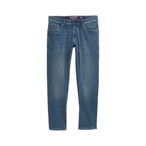 TOM TAILOR Herren TTCURT TAPERED Jeans mit Stretch, blau, Uni, Gr. 33/32