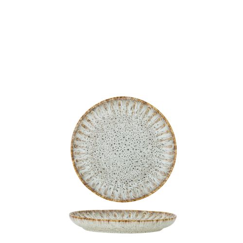 Bloomingville Fleur Dessert Teller aus Steingut, Ø 17xH2,5 cm
