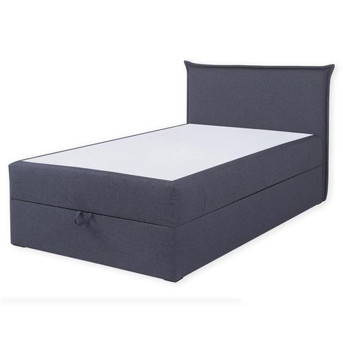 Boxspringbett - grau - mit Bettkasten - H3 - 120x200 cm