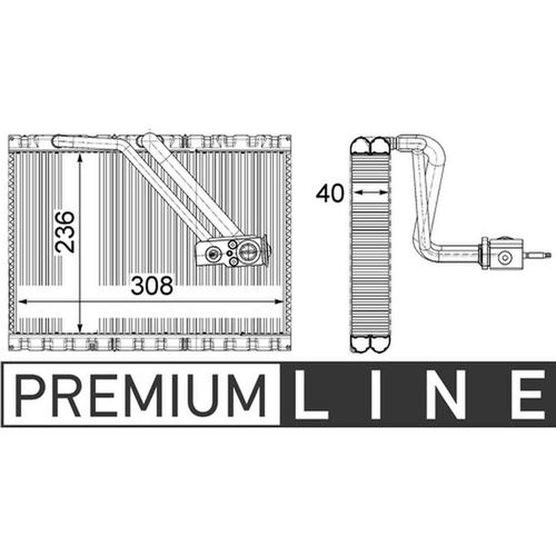 Verdampfer, Klimaanlage MAHLE AE 127 000P