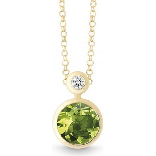 QUINN - Halskette - Damen - Gelbgold 585 - TW (G)si. - 527393947