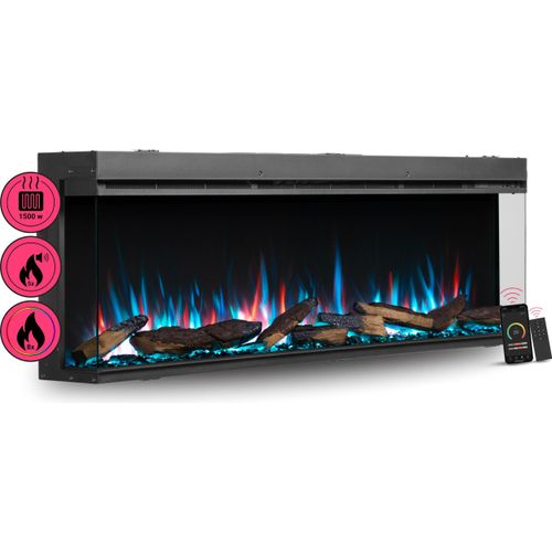 Elektrokamin BALDERIA Athena 60, Einbaukamin, 3D-Flammeneffekt, Heizung 1500W