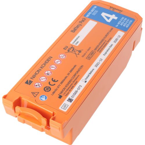 Original Nihon Kohden Lithiumbatterie für Defibrillator Cardiolife AED2100 ab SN 5001, AED2150, AED2151, AED2152