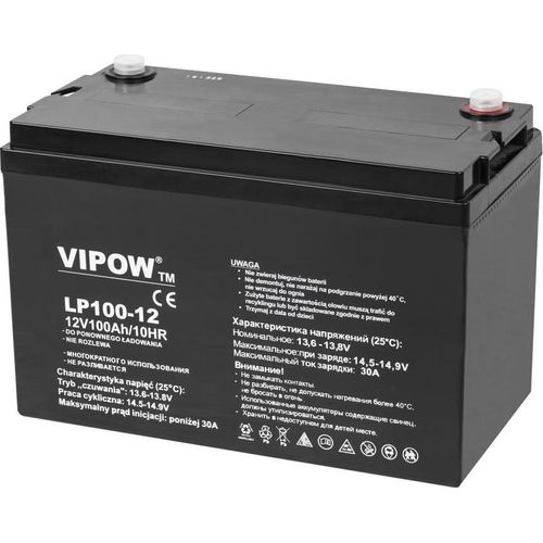Vipow 12V 100Ah Gel-Batterie USV-Stromversorgung