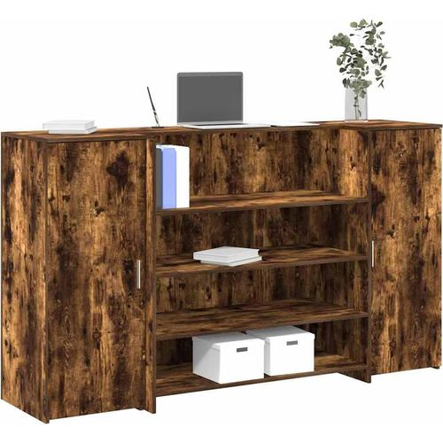 Empfangstheke Räuchereiche 180x50x103,5 cm Holzwerkstoff
