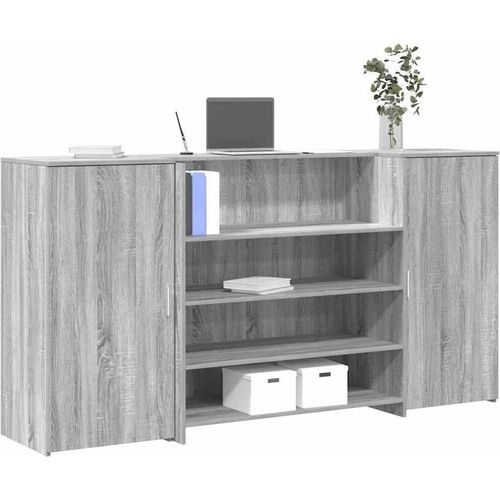 Empfangstheke Grau Sonoma 200x50x103,5 cm Holzwerkstoff