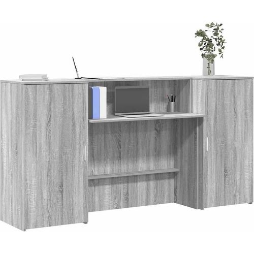 Empfangstheke Grau Sonoma 200x50x103,5 cm Holzwerkstoff