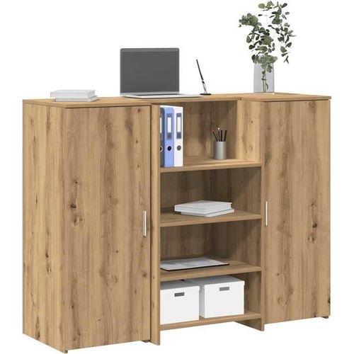 Empfangstheke Artisan-Eiche 135x50x103,5 cm Holzwerkstoff