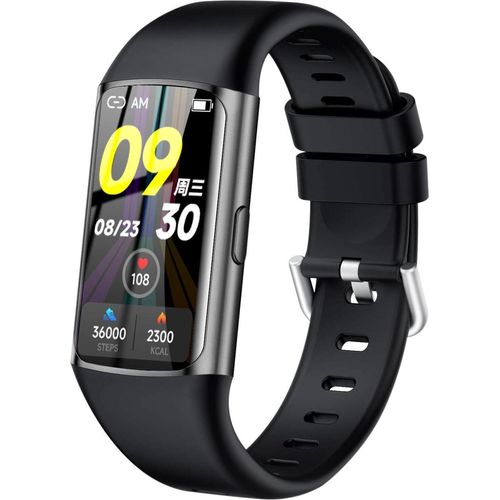 Fitnessuhr Dame Herren Pulsmesser Schlafmonitor Schrittzähler Fitness Tracker, Armband Wasserdicht IP68 Pulsuhr Sportuhr für Android IOS