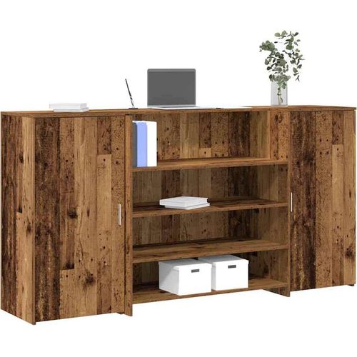 Empfangstheke Altholz-Optik 200x50x103,5 cm Holzwerkstoff