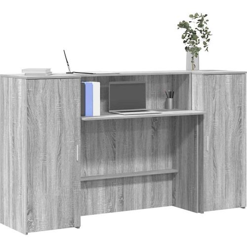 Empfangstheke Grau Sonoma 180x50x103,5 cm Holzwerkstoff
