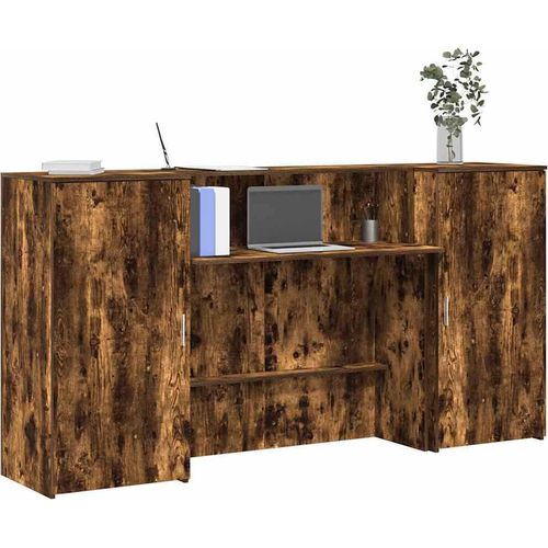 Empfangstheke Räuchereiche 200x50x103,5 cm Holzwerkstoff