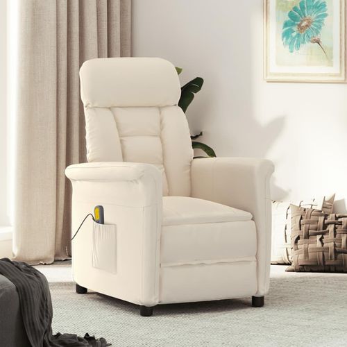 Eleganten-Stil Massagesessel Beige Mikrofasergewebe DE2502196