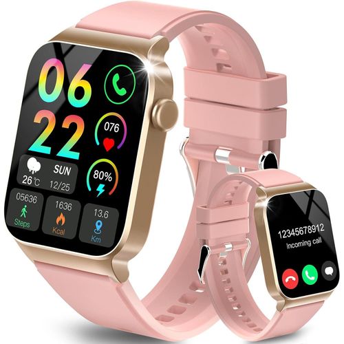 Smartwatch Herren mit Telefonfunktion, Smart Watch 100+ Sportmodi, Fitnessuhr mit Schrittzähler