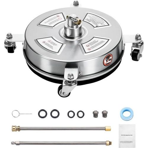Hochdruckreiniger Oberflächenreiniger 325mm - 4000PSI - Reinigungswerkzeug mit 2 Verlängerungsstäben - Für effiziente und kräftige Reinigung