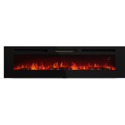 Klarstein Galeras Smart Elektrokamin - 1800 W Heizleistung, Realistische LED-Flammen, App & Fernbedienung, Einstellbare Farben & Helligkeit, Überhitzungsschutz, Wandkamin Elektrisch