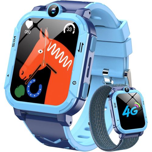 für Junge und Mädchen mit 4G Funktionen, SOS Notruf, Telefonanruf, Videoanrufe, Sprachchat, SMS, Schulmodus,
