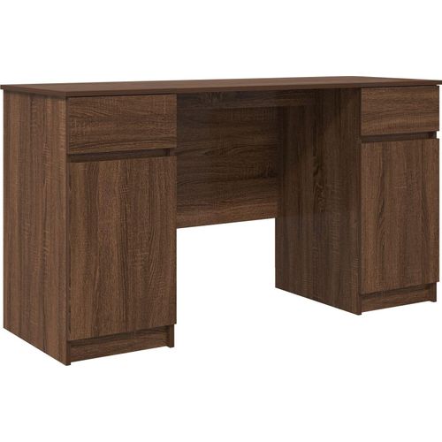 Schreibtisch Braun Eiche 140x49x76 cm Holzwerkstoff, Schreibtische DesignMöbel Neu