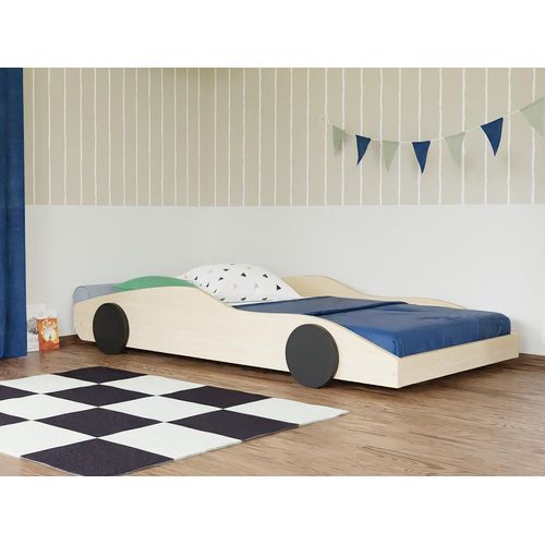 Kinder-Auto-Bett in Form eines Sportwagens DRIFTY 80x160 cm Orange - Schwarz