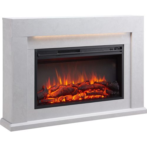 Elektrokamin BALDERIA Xerxes - Standkamin, Heizung 2000W - Betonoptik