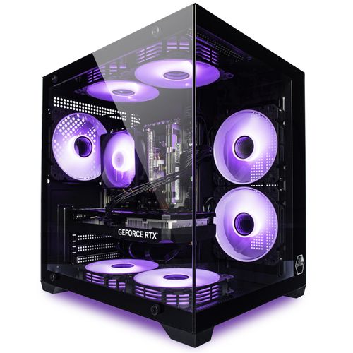 VENOM BLACK Gaming PC, Luftkühlung, ARGB, WLAN + Bluetooth, mit Intel®, 64 GB RAM, 1TB SSD, NVIDIA RTX™ 3050, Win 11 Pro