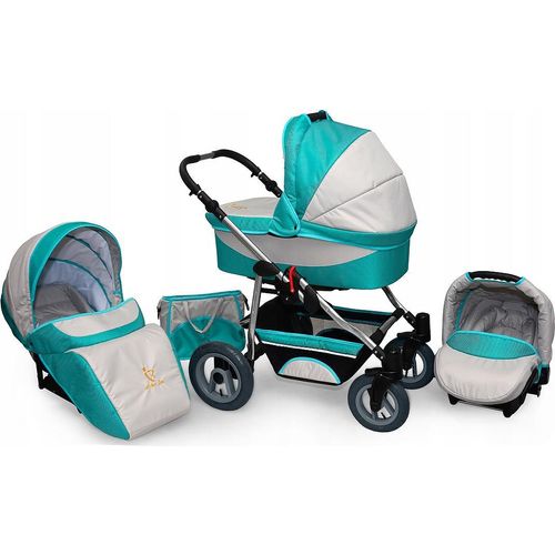 Skyline Active 3in1 Kombikinderwagen Mint – Leichter, robuster Kinderwagen mit Zubehör