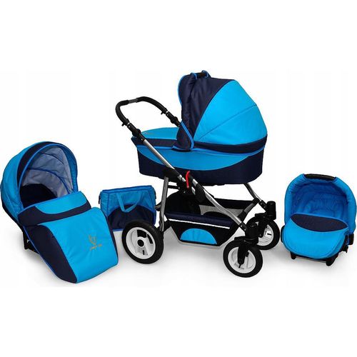 Skyline Active 3in1 Kinderwagen Set - Navy, Vielseitiger Kombikinderwagen mit Zubehör