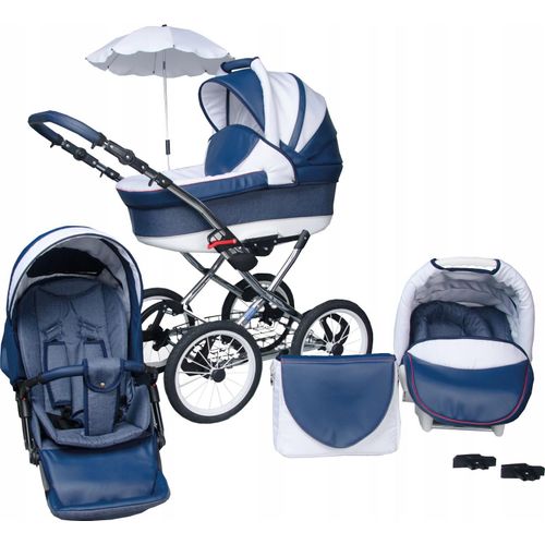 AmberLine Classica Kinderwagen Blau mit 14