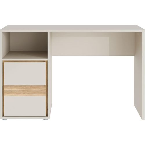 Schreibtisch >WEXLIN< 2 Schübe, Sand / Mauvella Eiche Nachbildung - 119,7x75,7x50,2cm (BxHxT)