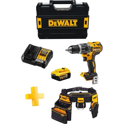 Schlagbohrschrauber DeWALT DCD796P1T (1 x 5,0 Ah + DCB1104 + TSTAK II) + Werkzeughalter Gürtel DeWALT DWST1-75552