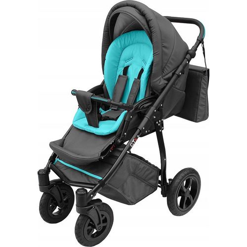 Kinderwagen GTR Sportlich | Luftbereifung & Wendemöglichkeit | Farbe Blau