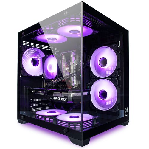VENOM BLACK Gaming PC, Luftkühlung, ARGB, WLAN + Bluetooth, mit Intel®, 64 GB RAM, 500 GB SSD, NVIDIA RTX™ 3050, Win 11 Pro