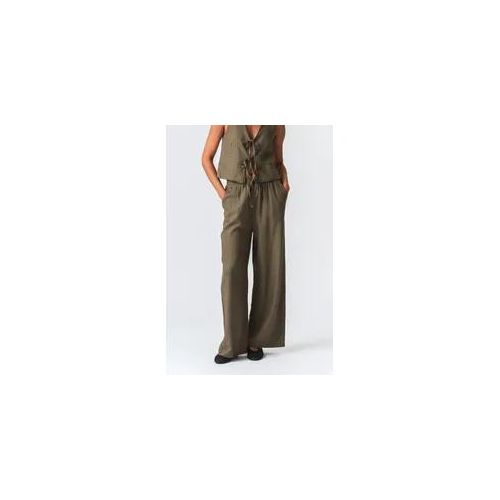 Leinen Pants - Grün - TeeShoppen
