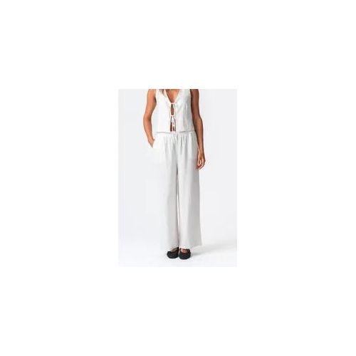 Leinen Pants - Weiß - TeeShoppen