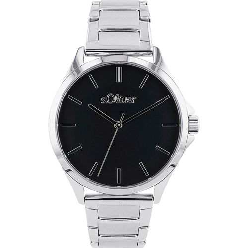 Quarzuhr S.OLIVER, silber (silberfarben), Armbanduhren, Damen, Armbanduhr, Damenuhr, Edelstahlarmband, analog
