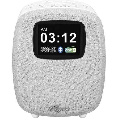 Sangean DCR83WEISS Radiowecker mit DAB+, Bluetooth & USB-Ladefunktion