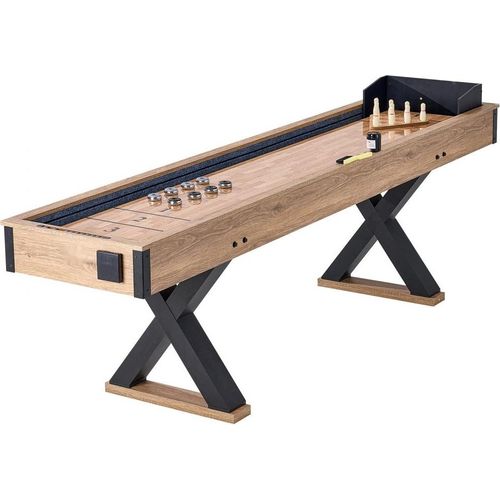 Shuffleboard-Tisch 2 in 1 - Kombispielset Shuffleboard und Bowling - 274 cm Tisch für indoor Spaß - ideal für Familien und Partys