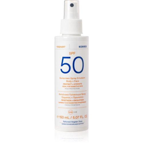 Korres Yoghurt Sunscreen Zonnebrandmelk in Spray voor Gezicht en Lichaam SPF 50+ 150 ml