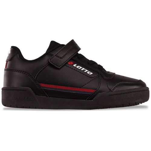 Sneaker LOTTO, Kinder, Gr. 33, rot (schwarz, rot), Synthetik, clean, sportlich, Schuhe, - vielseitig zu kombinieren
