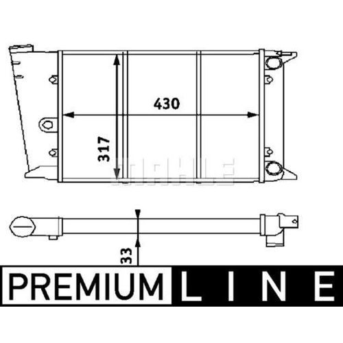 Kühler, Motorkühlung BEHR *** PREMIUM LINE *** von Mahle (CR 420 000P) Wärmetauscher Kühlung Motorkühler