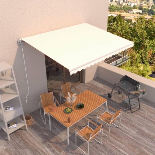 Markise Automatisch Einziehbar 400x350 cm Creme