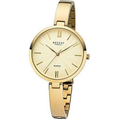 Regent Damen Uhr Titan-Uhr F-1146 Analoge Metall Armband-Uhr gold URF1146