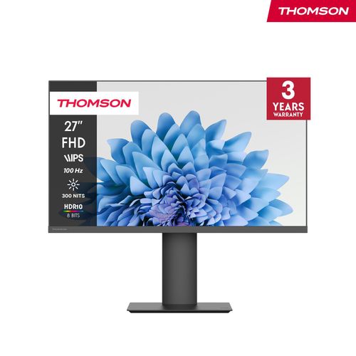Thomson 27 Zoll Full HD-Monitor, 100 Hz Bildwiederholfrequenz, IPS-Panel, Verstellbarer Ständer, HDMI, Adaptive Sync, M27FB5C14