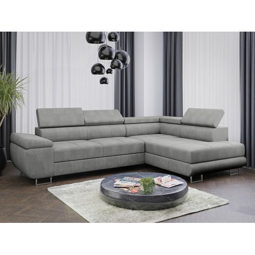 Sofa Couchgarnitur Sofagarnitur ALMA L mit Schlaffunktion und Bettkasten Wohnlandschaft Couch Polsterecke Eckcouch Polstergarnitur 15 Farben