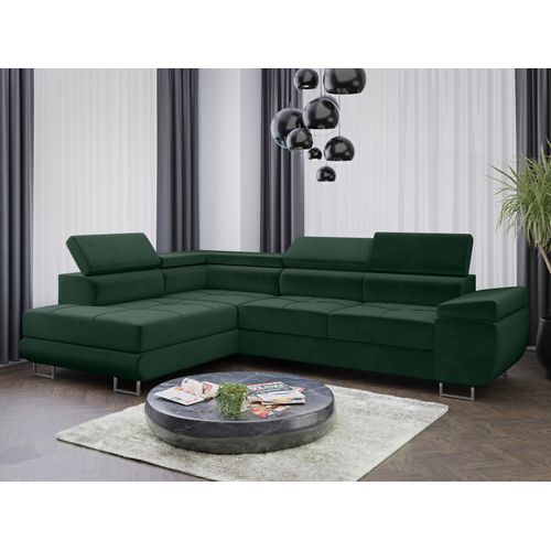 Sofa Couchgarnitur Sofagarnitur ALMA L mit Schlaffunktion und Bettkasten Wohnlandschaft Couch Polsterecke Eckcouch Polstergarnitur 15 Farben