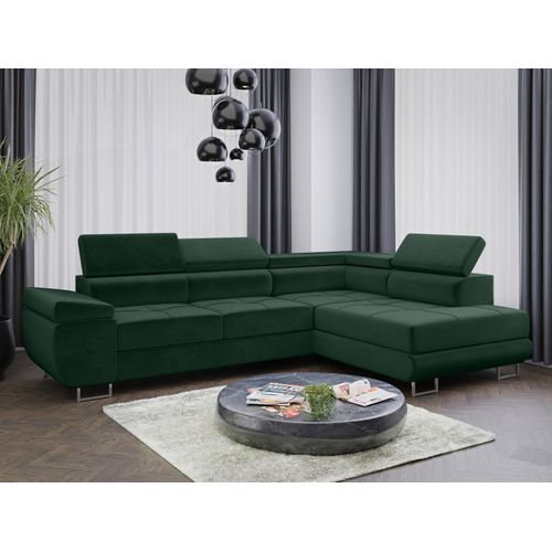 Sofa Couchgarnitur Sofagarnitur ALMA L mit Schlaffunktion und Bettkasten Wohnlandschaft Couch Polsterecke Eckcouch Polstergarnitur 15 Farben