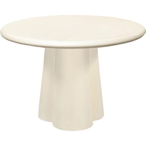 Tisch Brix 130x130x76 cm MDF Beton Weiß