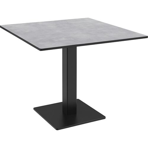 Gastro Outdoor Terrassentisch Borkum | 70x70 cm | HPL Compact Beton Grau | Germany