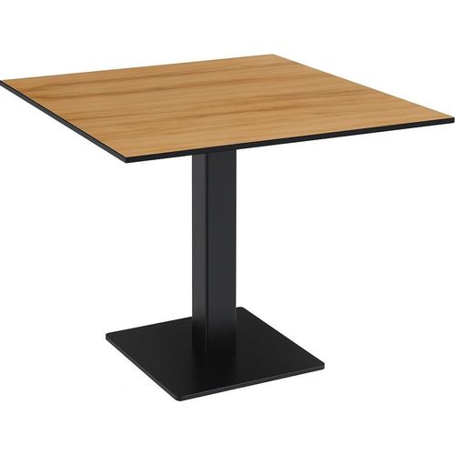 Gastro Outdoor Terrassentisch Borkum | 70x70 cm | HPL Compact Eiche Natur | Germany